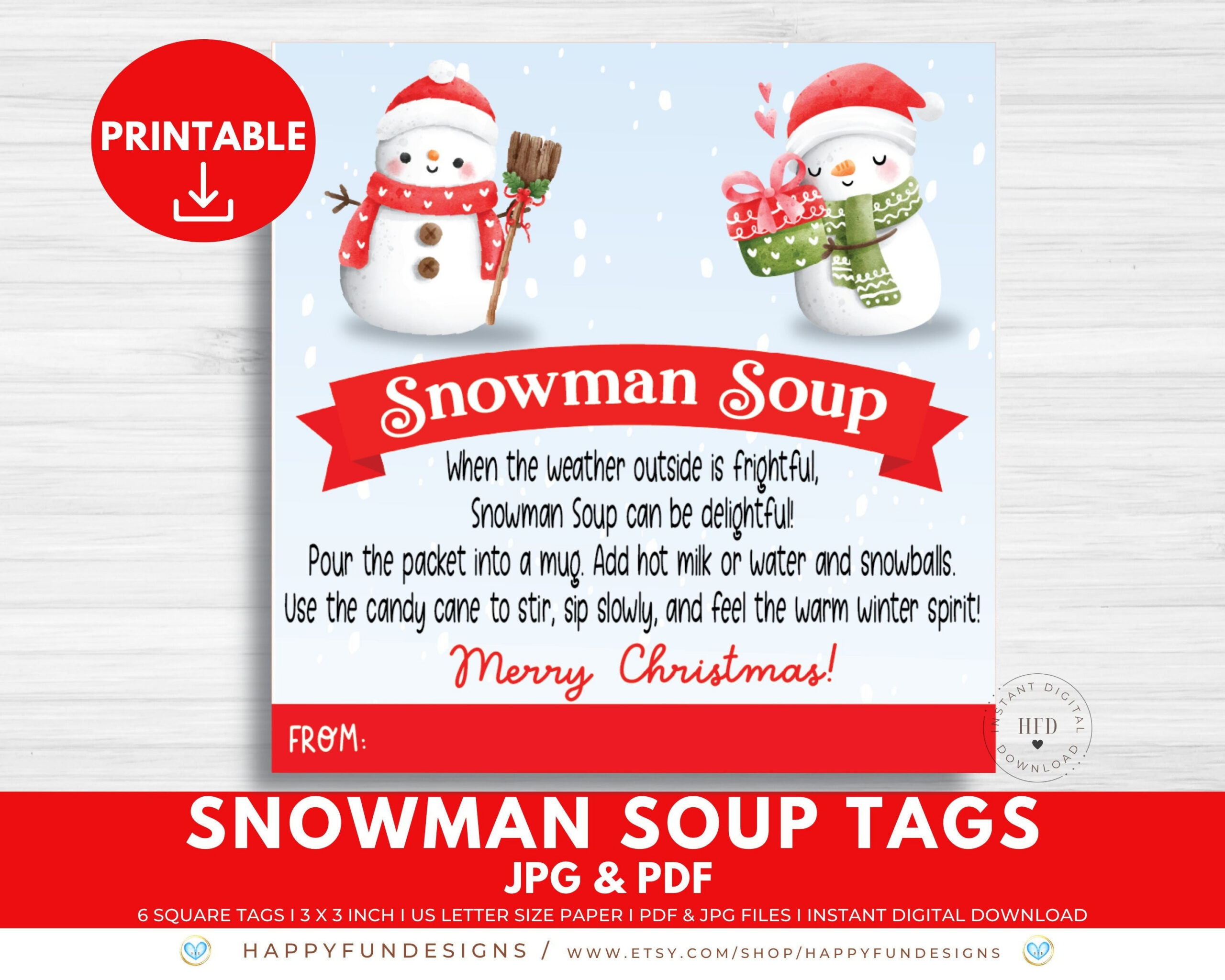 Snowman Soup Tag Printable, Snowman Soup Topper, Treat Bag Topper intended for Snowman Soup Printable Labels