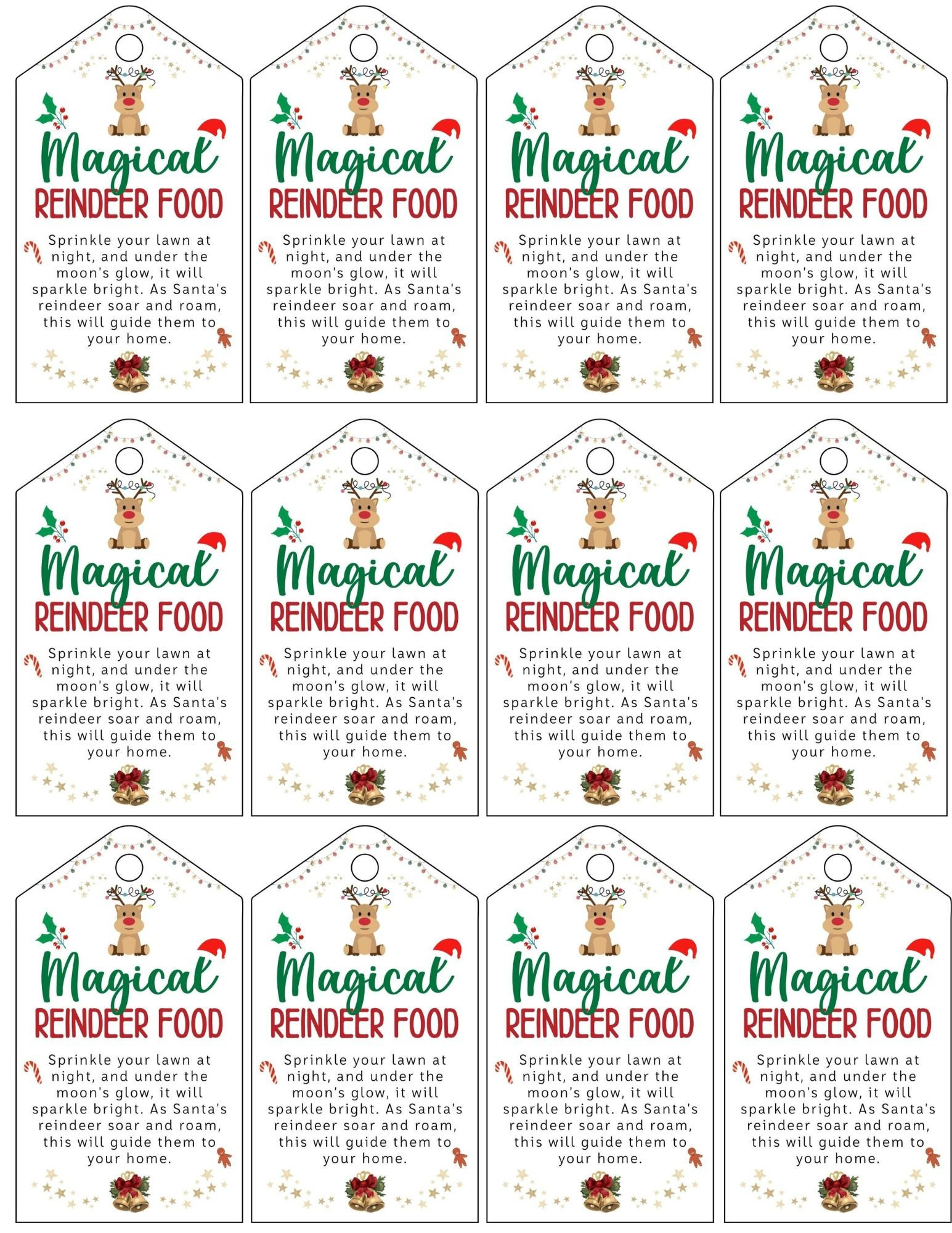 Sprinkle Some Magic: Reindeer Food Poem With Free Printable within Magic Reindeer Food Labels Printable Free