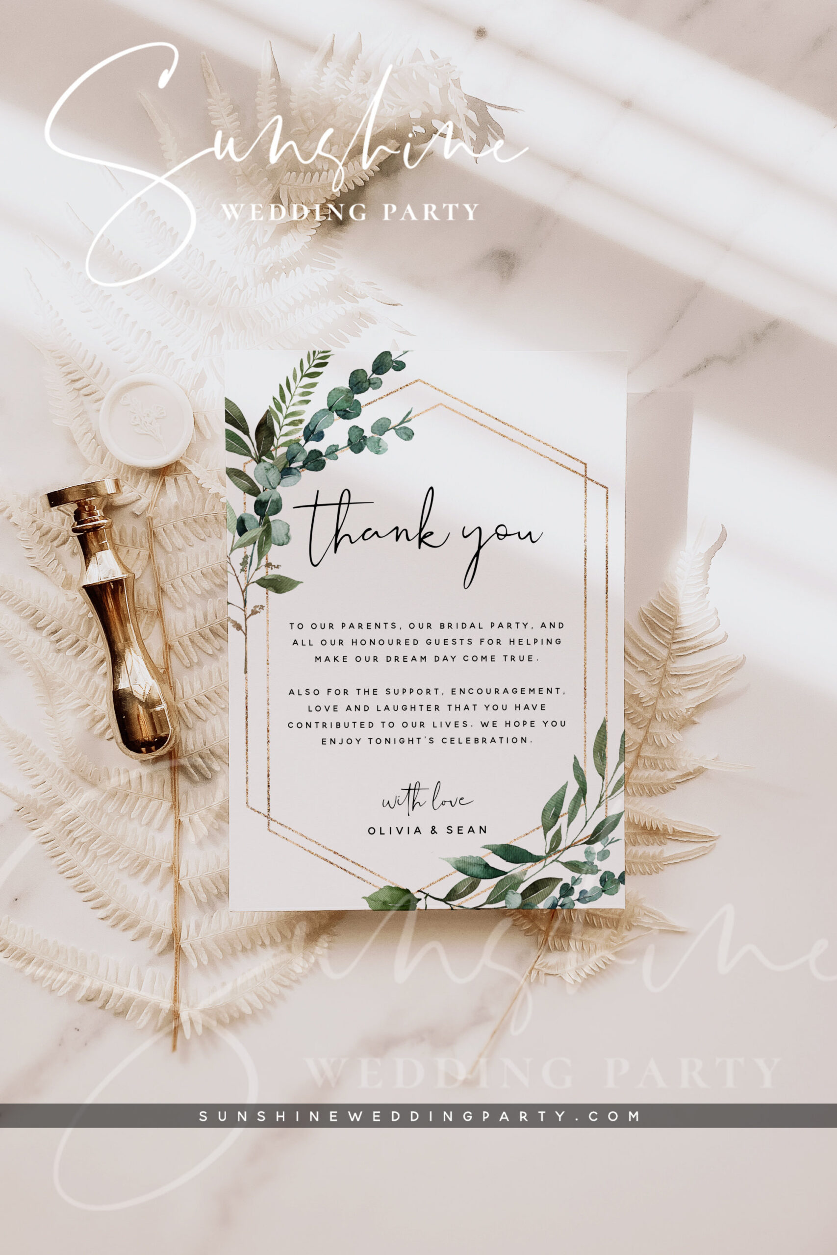 Thank You Cards Template, Greenery Wedding Thank You Letter inside Wedding Party Thank You Cards Printable