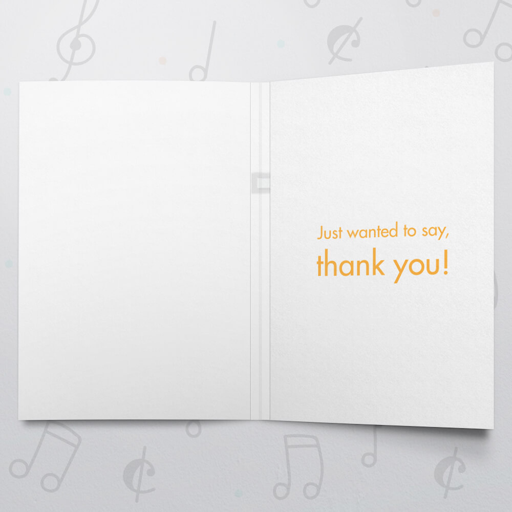 Thank You – Musical Thank You Card - Bigdawgs Greetings in Blank Inside Thank You Cards Printable