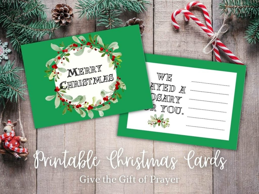 The Gift Of The Rosary Christmas Cards (Free Printable) - Kindling within Kindle Gift Card Printable Christmas