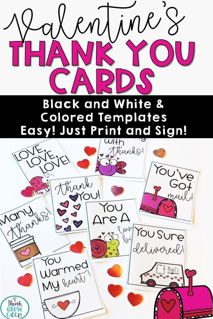 Valentine&amp;#039;S Day Thank You Card From Teacher Note Random Acts Of throughout Free Valentine Thank You Cards Printable