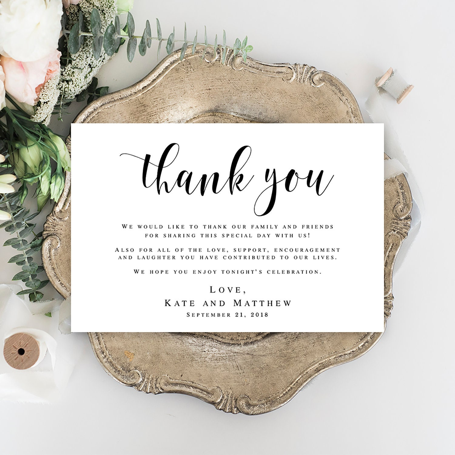 Wedding Thank You Letters Instant Download Editable Templates pertaining to Wedding Party Thank You Cards Printable