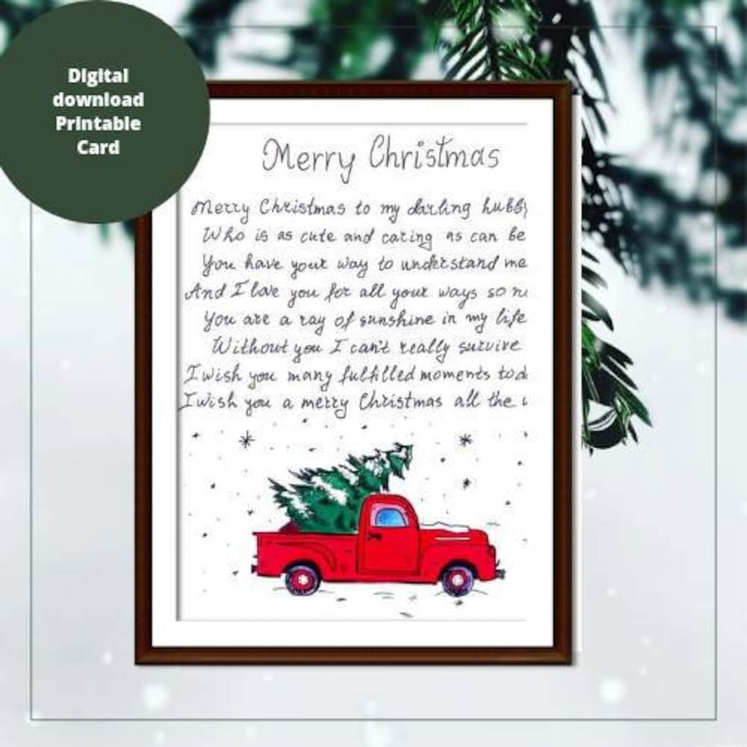 Wishes What To Buy My Husband For Xmas Christmas Message For regarding Free Printable Christmas Card For My Husband